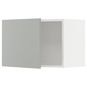 METOD Wall cabinet, white/Havstorp light grey, 60x40 cm