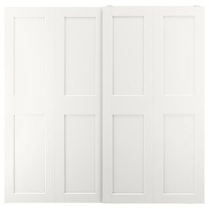 GRIMO Pair of sliding doors, white, 200x201 cm