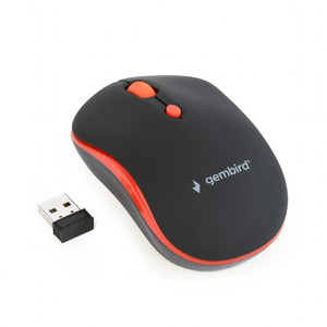 Gembird Wireless Optical Mouse, black/red