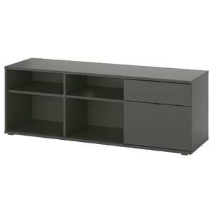VIHALS TV bench, dark grey, 146x37x50 cm