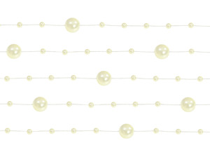 Decorative Pearl Garland 1.3m 5pcs, cream