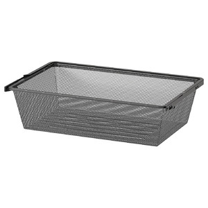 BOAXEL Mesh basket, anthracite, 60x40x15 cm