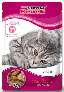 Super Benek Cat Food Veal in Gravy 100g