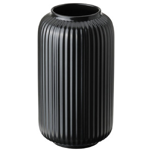 STILREN Vase, black, 22 cm