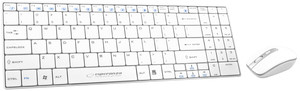 Esperanza Wireless Keyboard & Mouse Set 2.4GHz EK122K, white
