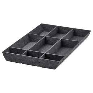 UPPDATERA Adjustable organiser for drawer, grey, 40 cm