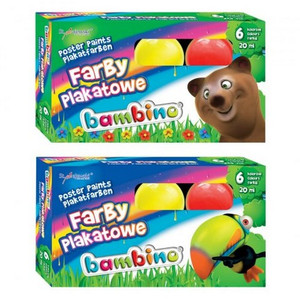 Bambino Poster Paints 6 Colours x 20ml