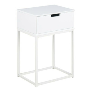 Nightstand Bedside Table Mitra, white