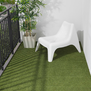 RUNNEN Floor decking, outdoor, artificial grass, 0.81 m²