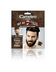 Delia Cosmetics Cameleo Men Singe Use Hair Colorizer for Hair, Beard & Moustached no. 3.0 dark brown 15mlx2