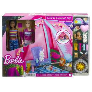 Barbie It Takes Two Camping Playset With Tent, 2 Dolls & Accessories HGC18 3+