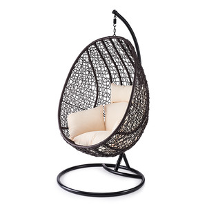 Hanging Cocoon Chair, brown/beige