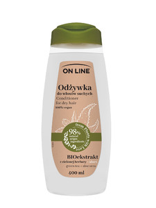 On Line From Plants With Love Conditioner for Dry Hair Green Tea + Aloe Vera Vegan 98% Natural 400ml