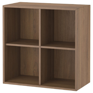 EKET Cabinet with 4 compartments, brown/walnut effect, 70x35x70 cm