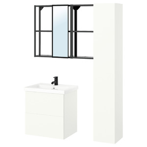 ENHET Bathroom, anthracite/white, 64x43x65 cm