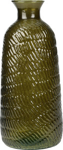 Glass Vase Conica 31cm, green
