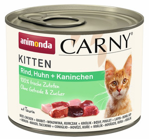 Animonda Carny Kitten Beef, Chicken & Rabbit Cat Wet Food 200g