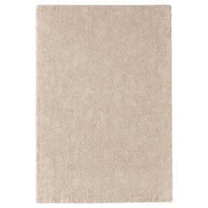 STOENSE Rug, low pile, off-white, 133x195 cm