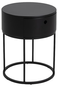 Nightstand Bedside Table Polo, black