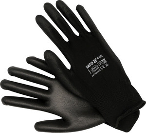 Yato Nylon Gloves Black Size 10 7473