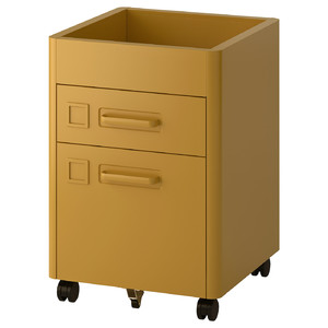 IDÅSEN Drawer unit with smart lock, golden-brown, 42x61 cm