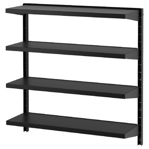 BROR Wall shelf combination, black, 88x30x90 cm