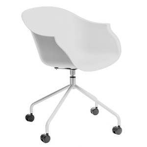 Chair with Castors Roundy, white