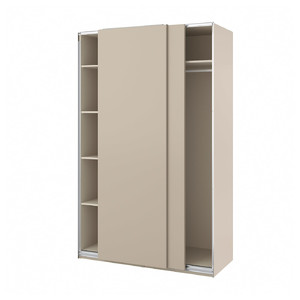 PAX / HASVIK Wardrobe, grey-beige/grey-beige, 150x66x236 cm