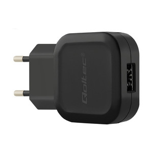 Qoltec 12W Wall Charger EU Plug | 5V | 2.4A | USB + USB cable Type C