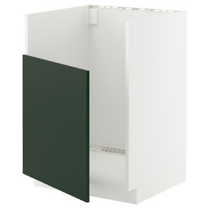 METOD Base cab f TALLSJÖN sink, white/Havstorp deep green, 60x60 cm