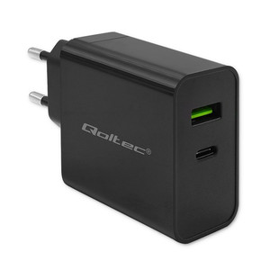 Qoltec Super Quick PD Charger EU Plug 1xUSB C, 1xUSB, 45W