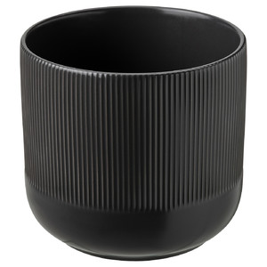 GRADVIS Plant pot, indoor/outdoor black, 15 cm