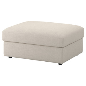 VIMLE Footstool with storage, Gunnared beige