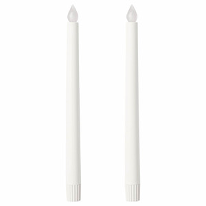 ÄDELLÖVTRÄD LED candle, white/indoor, 28 cm, 2 pack