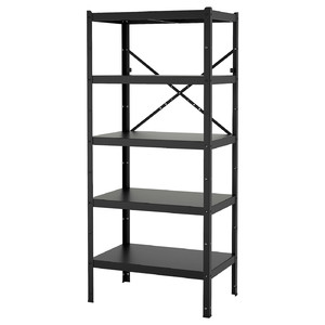 BROR Shelving unit, black, 85x55x190 cm