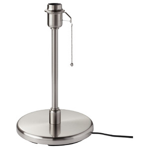 KRYSSMAST Table lamp base, nickel-plated
