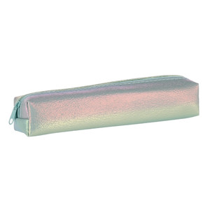 Pencil Case with Zipper, metallic mint