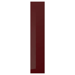 KALLARP Door, high-gloss dark red-brown, 40x200 cm