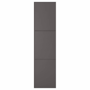 MERÅKER Door with hinges, dark grey, 50x195 cm