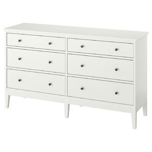 IDANÄS Chest of 6 drawers, white, 162x95 cm