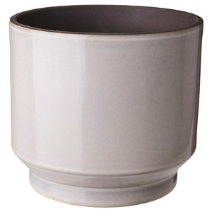 HONUNGSPALM Plant pot, in/outdoor/grey/beige, 15 cm