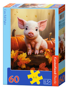 Castorland Children's Puzzle Cute Fall Piglet 60pcs 5+