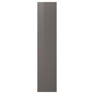 FARDAL Door with hinges, high-gloss grey, 50x229 cm