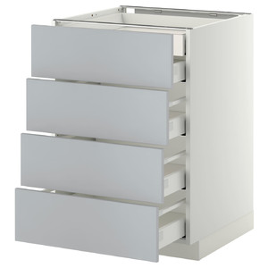 METOD / MAXIMERA Base cb 4 frnts/2 low/3 md drwrs, white/Veddinge grey, 60x60 cm