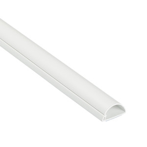 Cable Cover Strip D-line 30x15x1000 mm, semi-circular, white