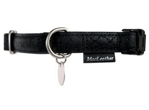 Zolux Dog Collar Mac Leather 20mm, black