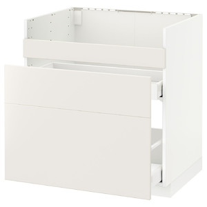 METOD Bc f BREDSJÖN sink/2 fronts/2 drws, white, Veddinge white, 80x60 cm