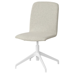 ERFJÄLLET Swivel chair, Gunnared beige/white