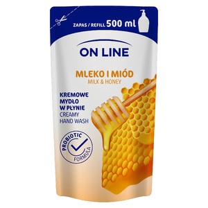 On Line Creamy Hand Wash Milk & Honey Refill 500ml