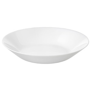 OFTAST Deep plate/bowl, white, 20 cm